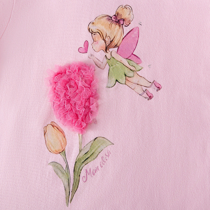 Summer Arrival Flowers and Cartoon Pattern Short Sleeves Dress for Stylish Girls, MyKids-USA®, Baby & Toddler Dresses, MyKids-USA -  -  -  -  -  -  - .