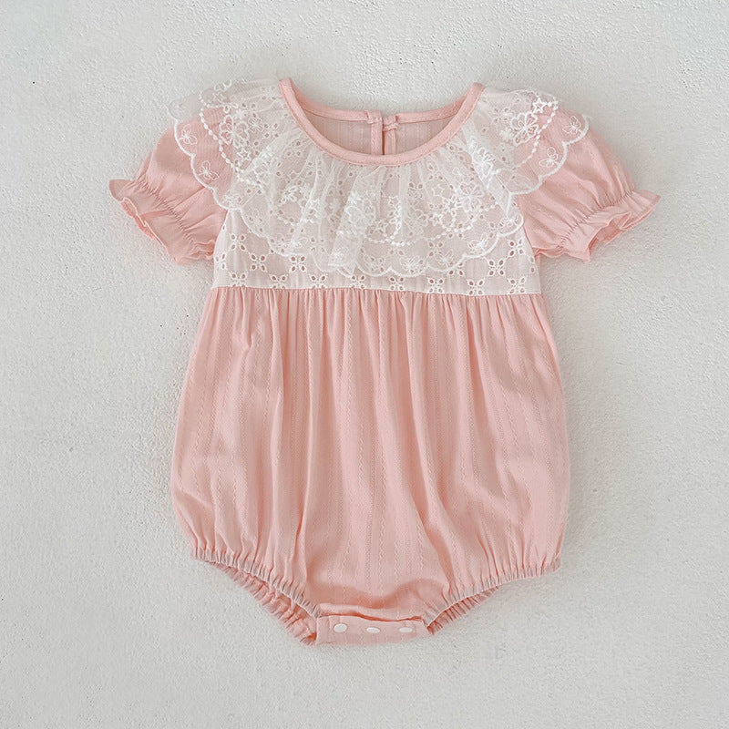 Summer Baby Girls Color Patchwork Flowers Pattern Short-sleeved Onesies and Dress – Princess Sister Matching Set, MyKids-USA®, Baby & Children's Outfits, MyKids-USA - Size/Age - 66 (3-6M) - Color - Beige -  -  - TR2604111307-A.