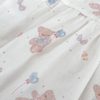 Summer Arrival Baby Girls Short Sleeves Thin Teddy Pattern Onesies, MyKids-USA®, Baby One-Pieces, MyKids-USA -  -  -  -  -  -  - 