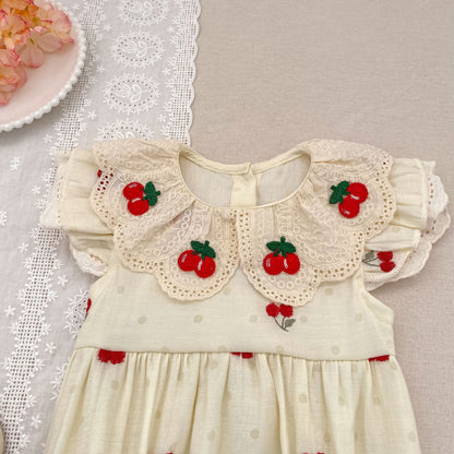 Summer Girls Cute Cherry Pattern Onesies and Dress – Princess Sister Matching Set, MyKids-USA®, Baby & Children's Outfits, MyKids-USA -  -  -  -  -  -  - .