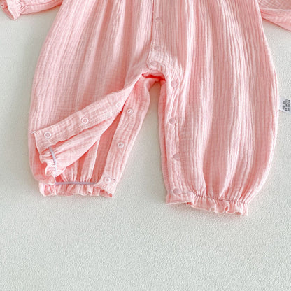 MyKids-USA® Autumn Arrival Baby Girls Long Sleeves Cute Cherry Embroidered Rompers