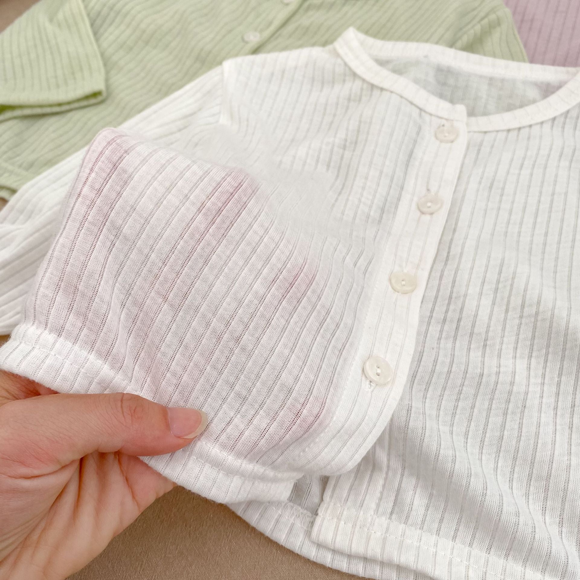 Summer Arrival Baby Girls Simple Long Sleeves Thin Knitted Top, MyKids-USA®, Baby & Toddler Tops, MyKids-USA -  -  -  -  -  -  - 