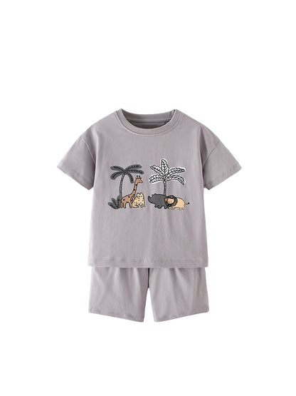 Arrival Summer Baby Kids Boys Short Sleeves Cartoon Pattern T-shirt and Shorts Clothing Set, MyKids-USA®, Baby & Children's Outfits, MyKids-USA -  -  -  -  -  -  - .