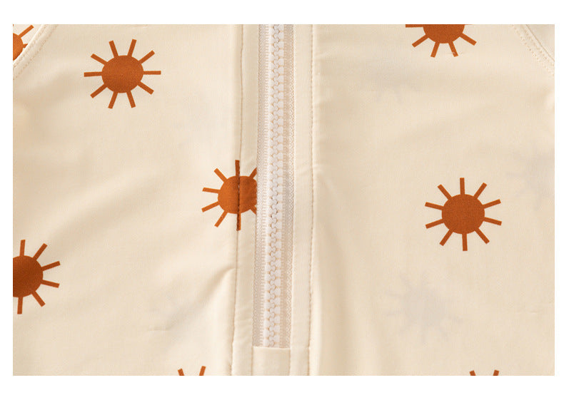 Summer Arrival Baby Girls Casual Cute Pattern Zip-up Swimwear