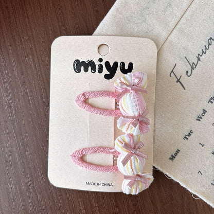 Collection of 2 Color Patchwork Striped Hair Clips