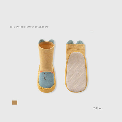 Arrival Autumn and Winter Toddler Walking Socks, Floor Shoe Socks, Cartoon Cute Baby Anti-slip Walking Shoes from 11cm, MyKids-USA®, First Steps & Crawlers, MyKids-USA - Size/Age - insole length 11.00 cm - Color - Yellow -  -  - TR2511142312-E