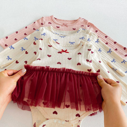 MyKids-USA® Autumn Arrival Baby Girls Long Sleeves Cute Color Patchwork Bodysuit