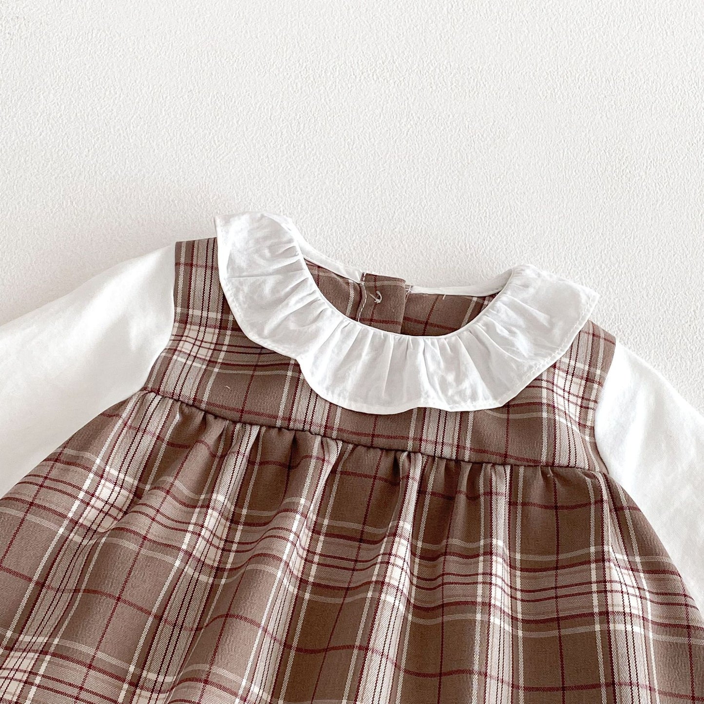 Autumn and Spring Baby Kids Girls Long Sleeves Plaid Onesies Dress and Hat Clothing Set, MyKids-USA®, Baby & Toddler Dresses, MyKids-USA -  -  -  -  -  -  - .