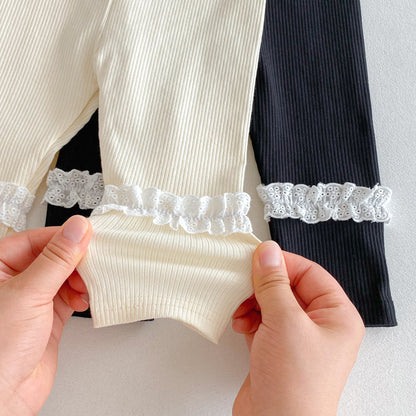 Autumn Arrival Elastic Baby Kids Girls Lace Decorated Pants, MyKids-USA®, Leggings, MyKids-USA -  -  -  -  -  -  - 