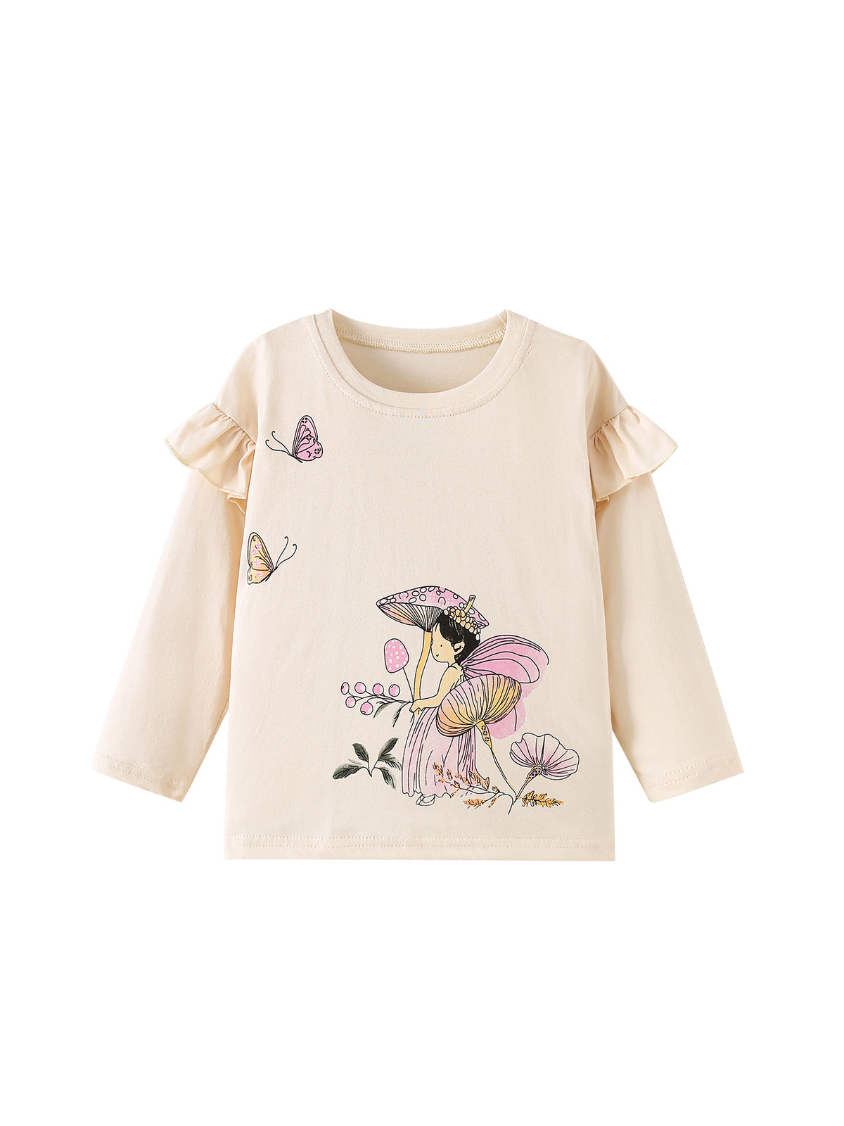 MyKids-USA® Baby Kids Girls Cartoon Pattern Long Sleeves Top