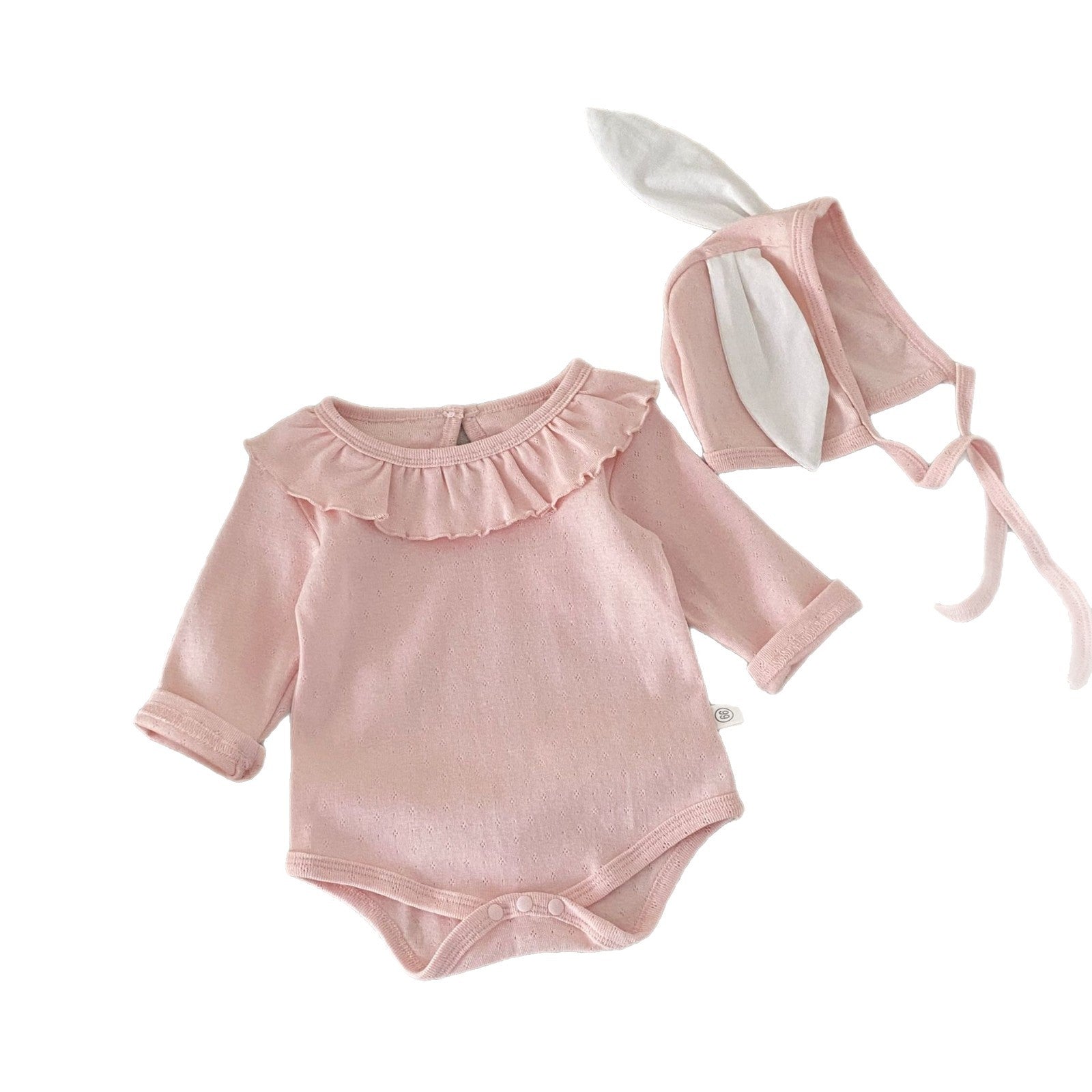 Autumn Arrival Baby Girls Long Sleeves Pink Onesies with Rabbit Hat, MyKids-USA®, Baby One-Pieces, MyKids-USA -  -  -  -  -  -  - 