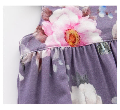 Summer Arrival Baby Girls Sleeveless Floral Bodysuit