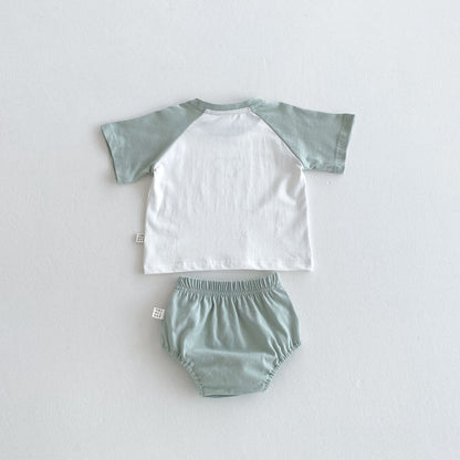 Summer Hot Selling Baby Kids Girls Short Sleeves Heart Pattern T-shirt and Bloomers Clothing Set, MyKids-USA®, Baby & Toddler Outfits, MyKids-USA -  -  -  -  -  -  - 