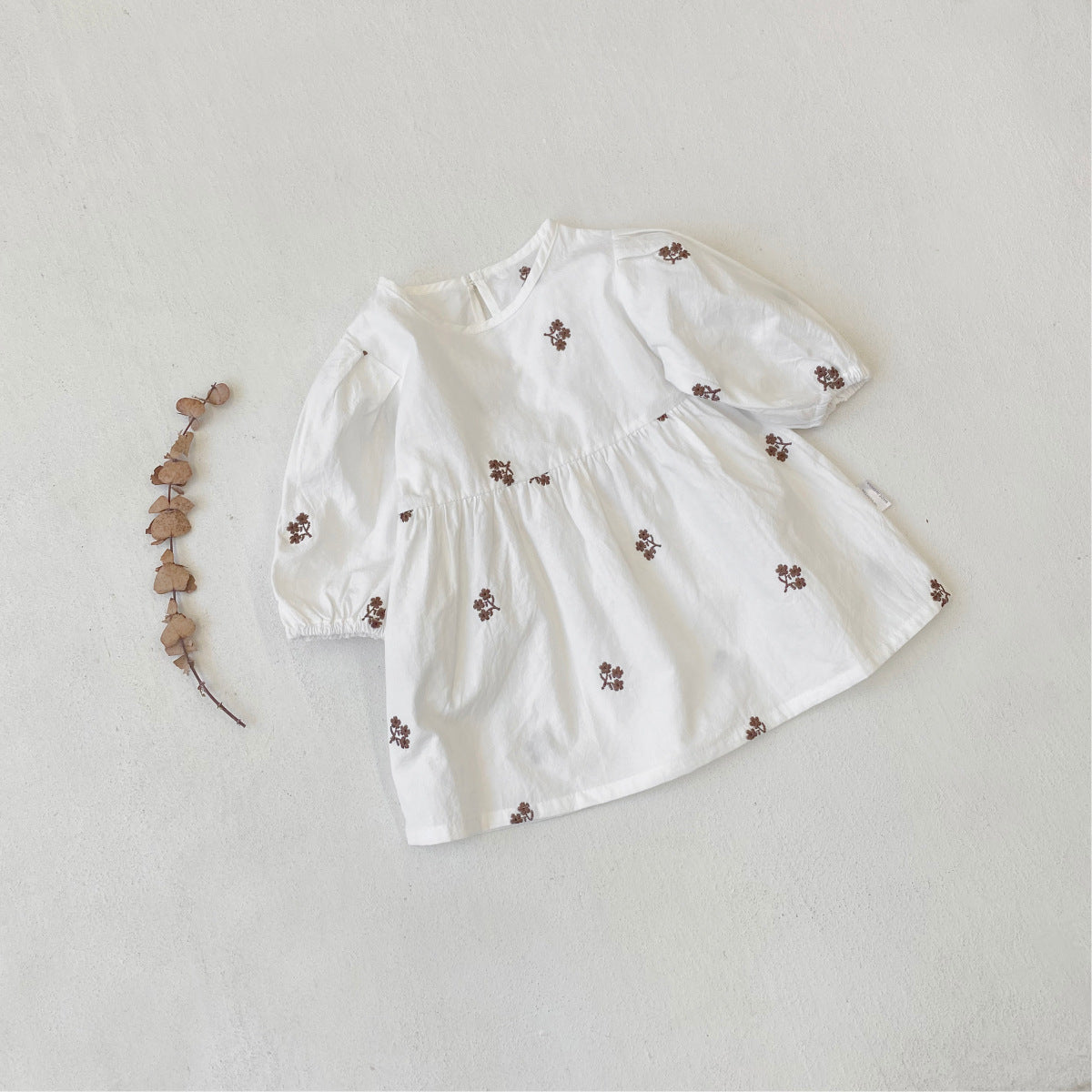 MyKids-USA® Autumn Arrival Baby Kids Girls Princess Long Sleeves Flowers Embroidered Pattern Dress