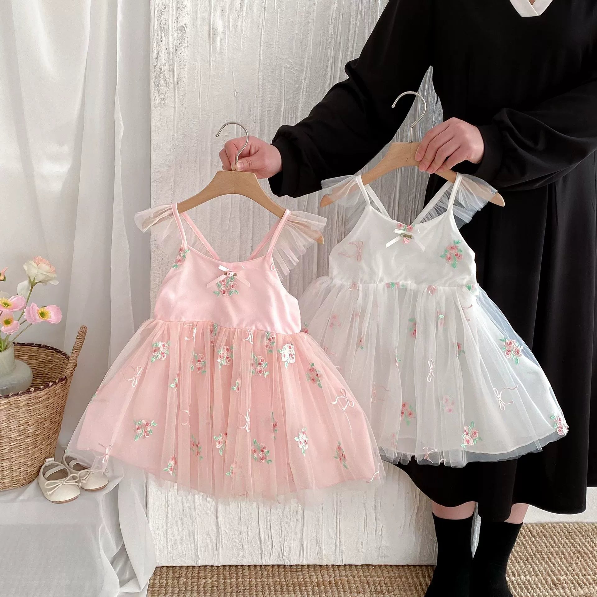 Summer Arrival Baby Girls Flowers Embroidered Tulle Design Sleeveless Dress, MyKids-USA®, Baby & Toddler Dresses, MyKids-USA -  -  -  -  -  -  - 