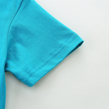 Summer Boys’ Rocket and Stars Cartoon Pattern T-shirt in European and American Style, MyKids-USA®, Baby & Toddler Tops, MyKids-USA -  -  -  -  -  -  - 