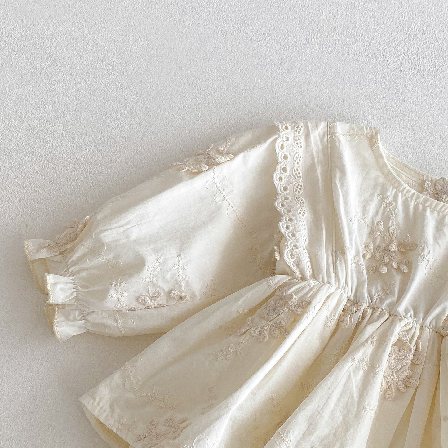 Autumn Arrival Baby Girls Long Sleeves Flowers Pattern Embroidered Onesies, MyKids-USA®, Baby One-Pieces, MyKids-USA -  -  -  -  -  -  - 