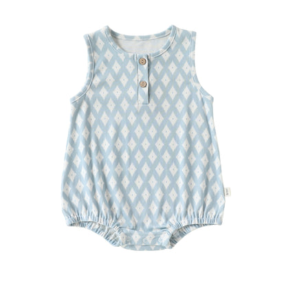 Summer Arrival Baby Boys and Girls Sleeveless Marine Pattern Bodysuit, MyKids-USA®, Baby & Children's One-Pieces, MyKids-USA® - Size/Age - 66 (3-6M) - Color - Light Blue -  -  - TR2605032231-C.