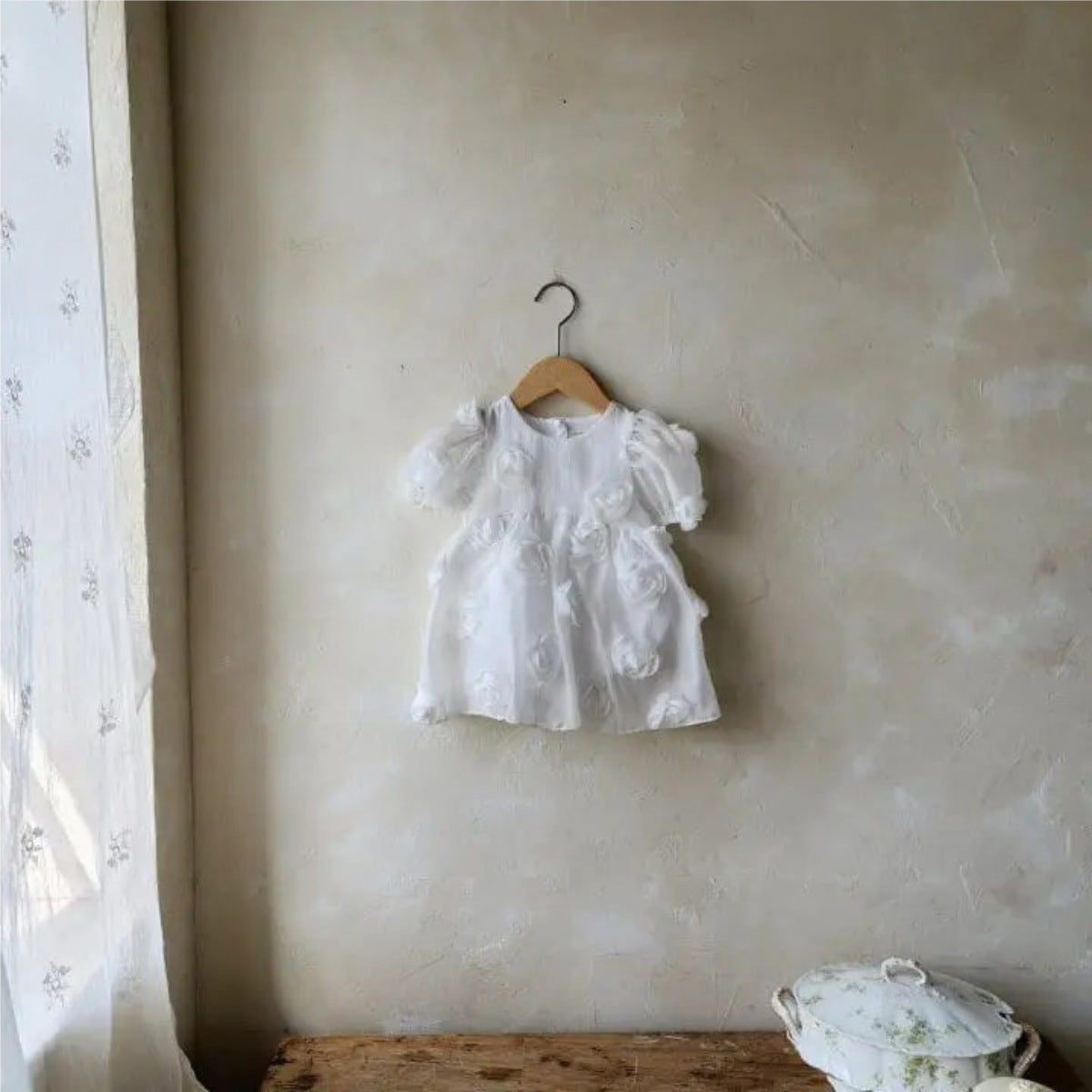 Summer Hot Selling Baby Kids Girls Short Sleeves Flowers Pattern Solid Color Princess Dress, MyKids-USA®, Baby & Toddler Dresses, MyKids-USA -  -  -  -  -  -  - 