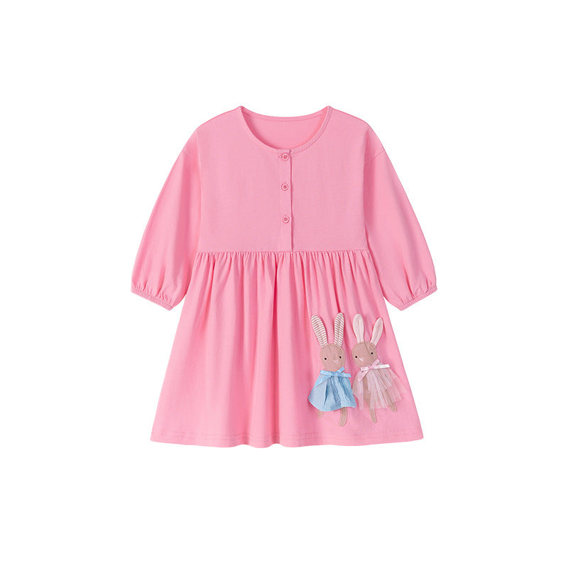 Autumn and Spring Arrival Animals Cartoon Pattern Long Sleeves Dress for Stylish Girls, MyKids-USA®, Baby & Toddler Dresses, MyKids-USA -  -  -  -  -  -  - 