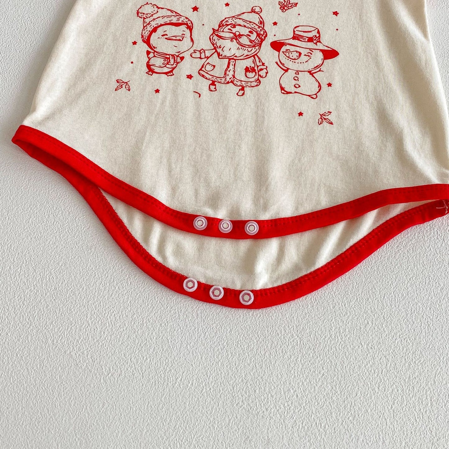 Summer and Spring Arrival Baby Unisex Long Sleeves Christmas Cartoon Bodysuit