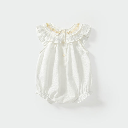 Summer Arrival Baby Girls Sleeveless Simple Embroidery Pattern Onesies, MyKids-USA®, Baby One-Pieces, MyKids-USA -  -  -  -  -  -  - 