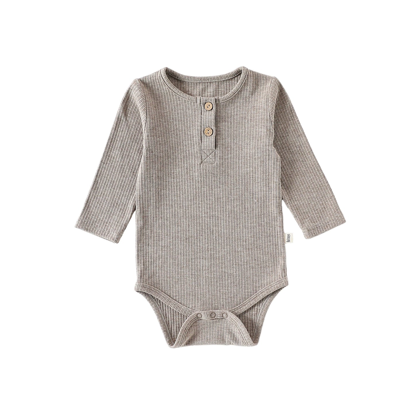 Autumn Arrival Baby Unisex Long Sleeves Casual Plain Crew Neck Onesies and Pants Clothing Sets, MyKids-USA®, Baby & Toddler Outfits, MyKids-USA - Size/Age - 66 (3-6M) - Color - Grey -  -  - TR2509022121-C