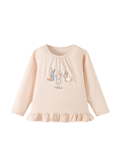 MyKids-USA® Baby Kids Girls Cartoon Pattern Long Sleeves Top