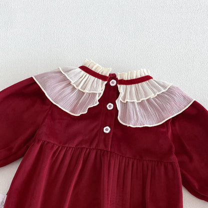 MyKids-USA® Autumn Arrival Baby Girls Long Sleeves Color Patchwork Bodysuit