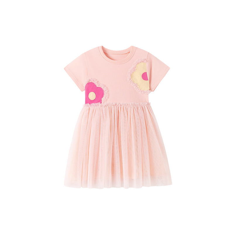Summer Arrival Flowers Pattern Short Sleeves Dress for Stylish Girls, MyKids-USA®, Baby & Toddler Dresses, MyKids-USA -  -  -  -  -  -  - .