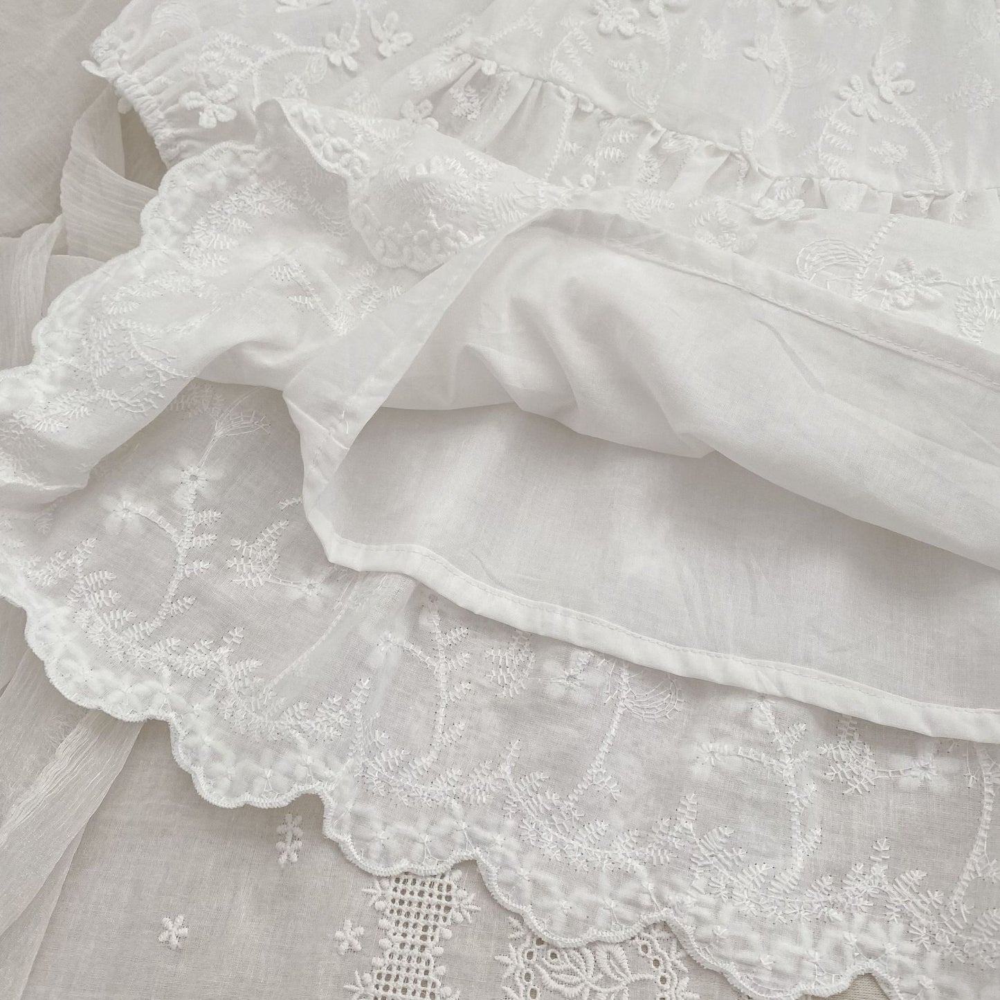 Arrival Spring and Autumn Flowers Pattern Baby Kids Girls Solid Color Onesies and Dress – Princess Sister Matching Set