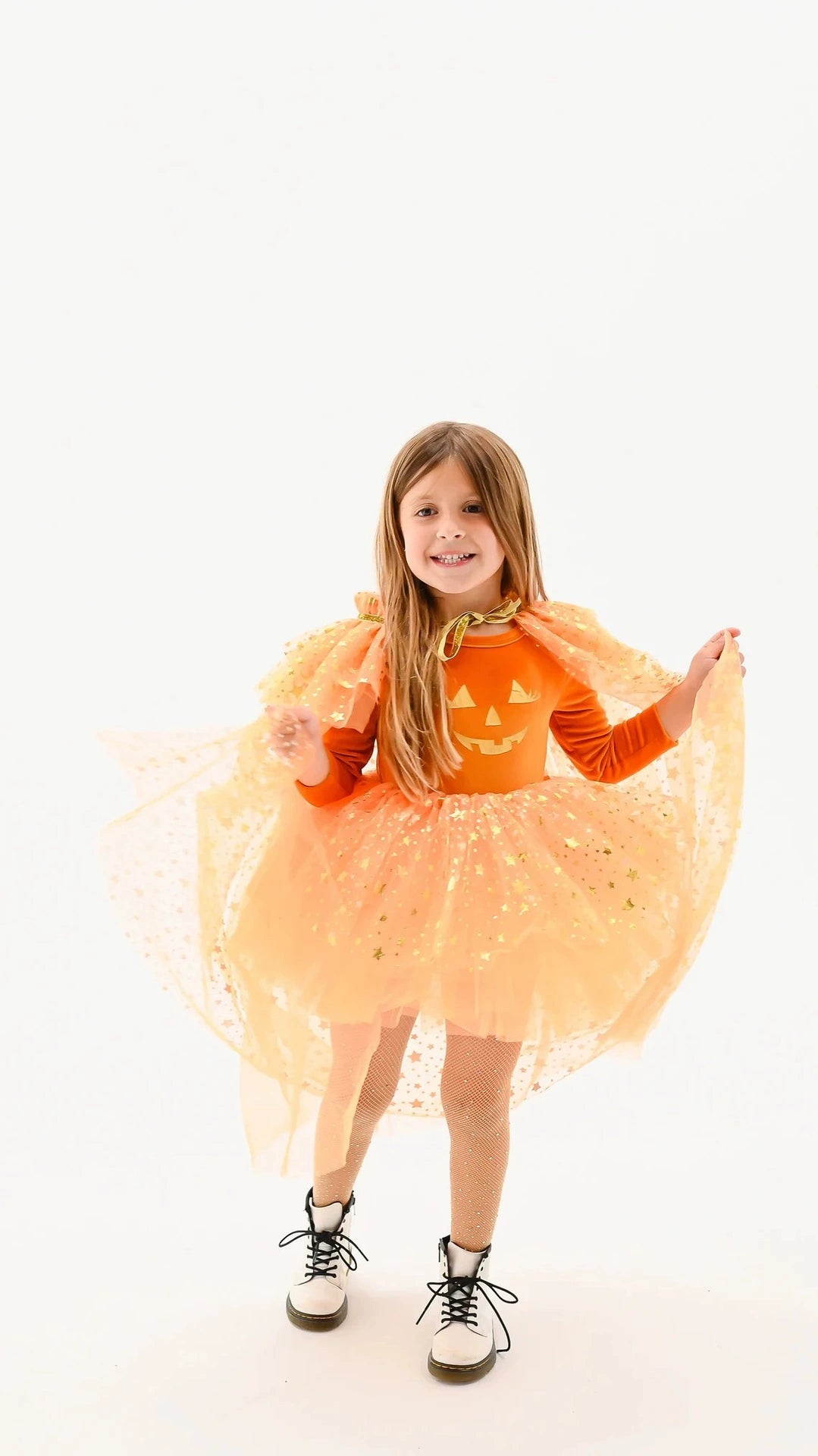 Arrival Girls’ In-Stock Sweet Mesh Cape (25cm*20cm) for Halloween Parties, MyKids-USA®, Costume Accessories, MyKids-USA - Size/Age - Average - Color - Orange -  -  - TR2508201828-C.