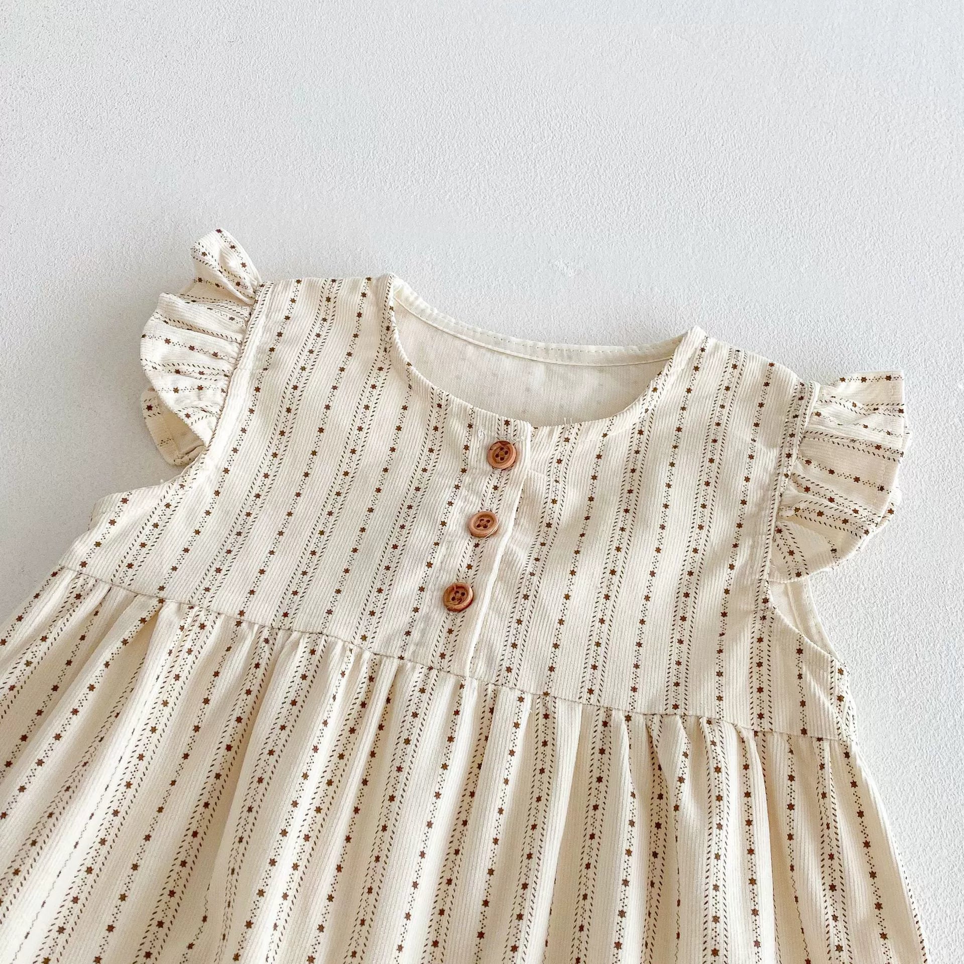 Summer Arrival Baby Girls Fly Sleeves Striped Pattern Rompers, MyKids-USA®, Baby One-Pieces, MyKids-USA -  -  -  -  -  -  - 