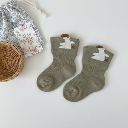 Autumn and Spring Baby Unisex Breathable Simple Animals Pattern Casual Socks