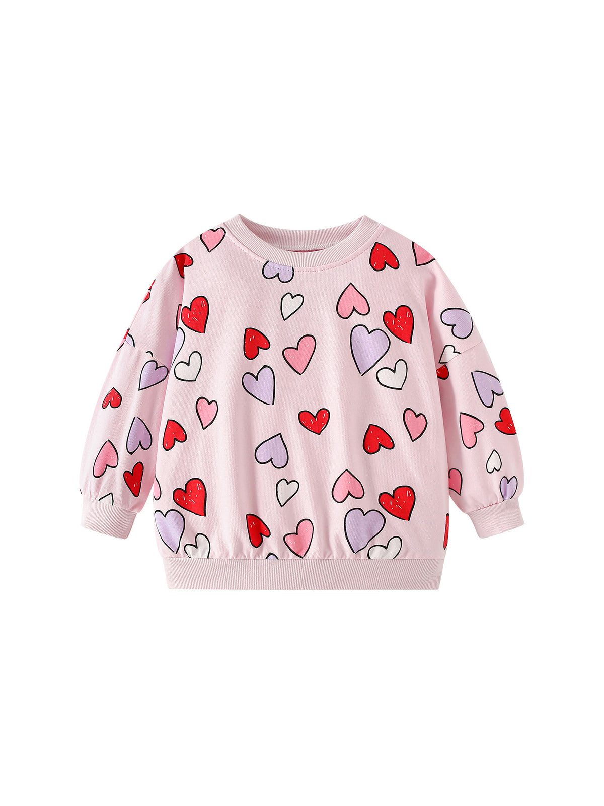 MyKids-USA® Spring and Autumn Baby Kids Girls Hearts Pattern Long Sleeves Top