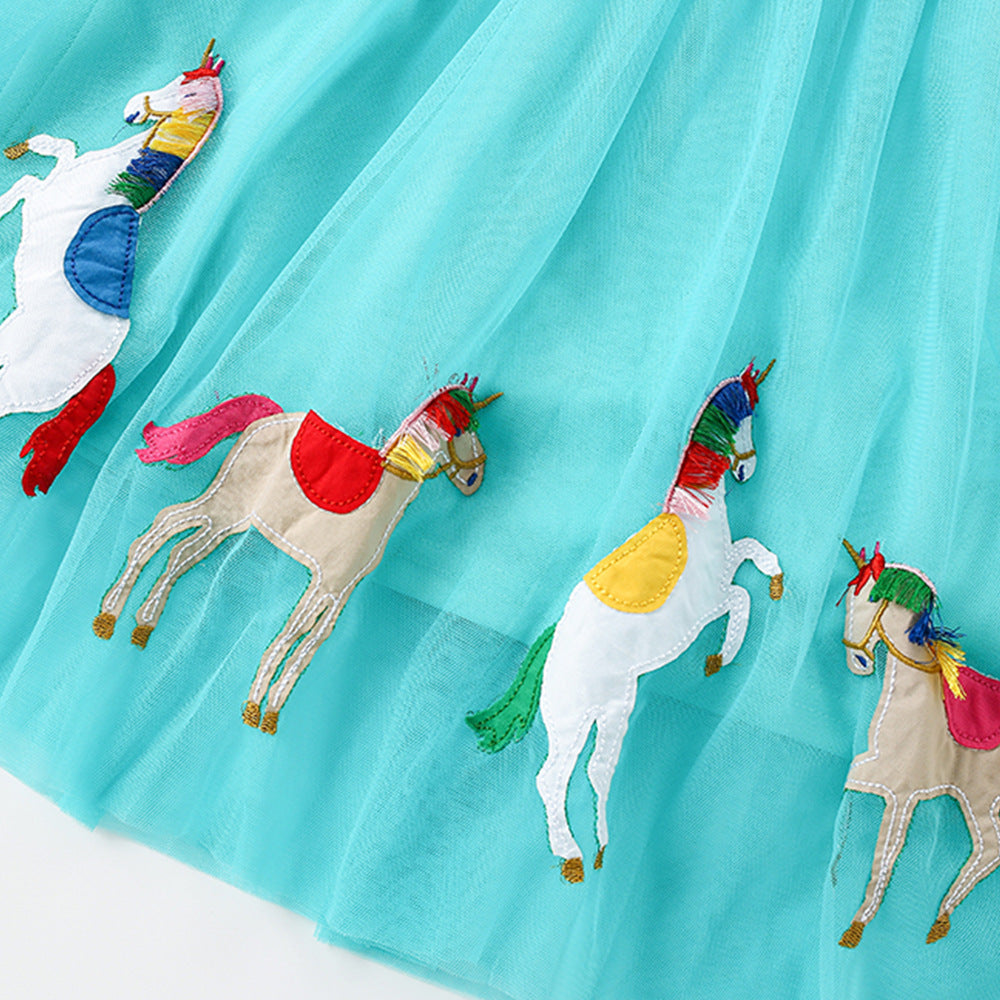 Summer Arrival Cartoon Pattern Fly Sleeves Crew Neck Dress for Stylish Girls, MyKids-USA®, Baby & Toddler Dresses, MyKids-USA -  -  -  -  -  -  - .