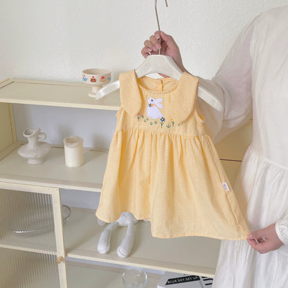 Summer Hot Selling Baby Kids Girls Princess Sleeveless Plaid Dress, MyKids-USA®, Baby & Toddler Dresses, MyKids-USA -  -  -  -  -  -  - 