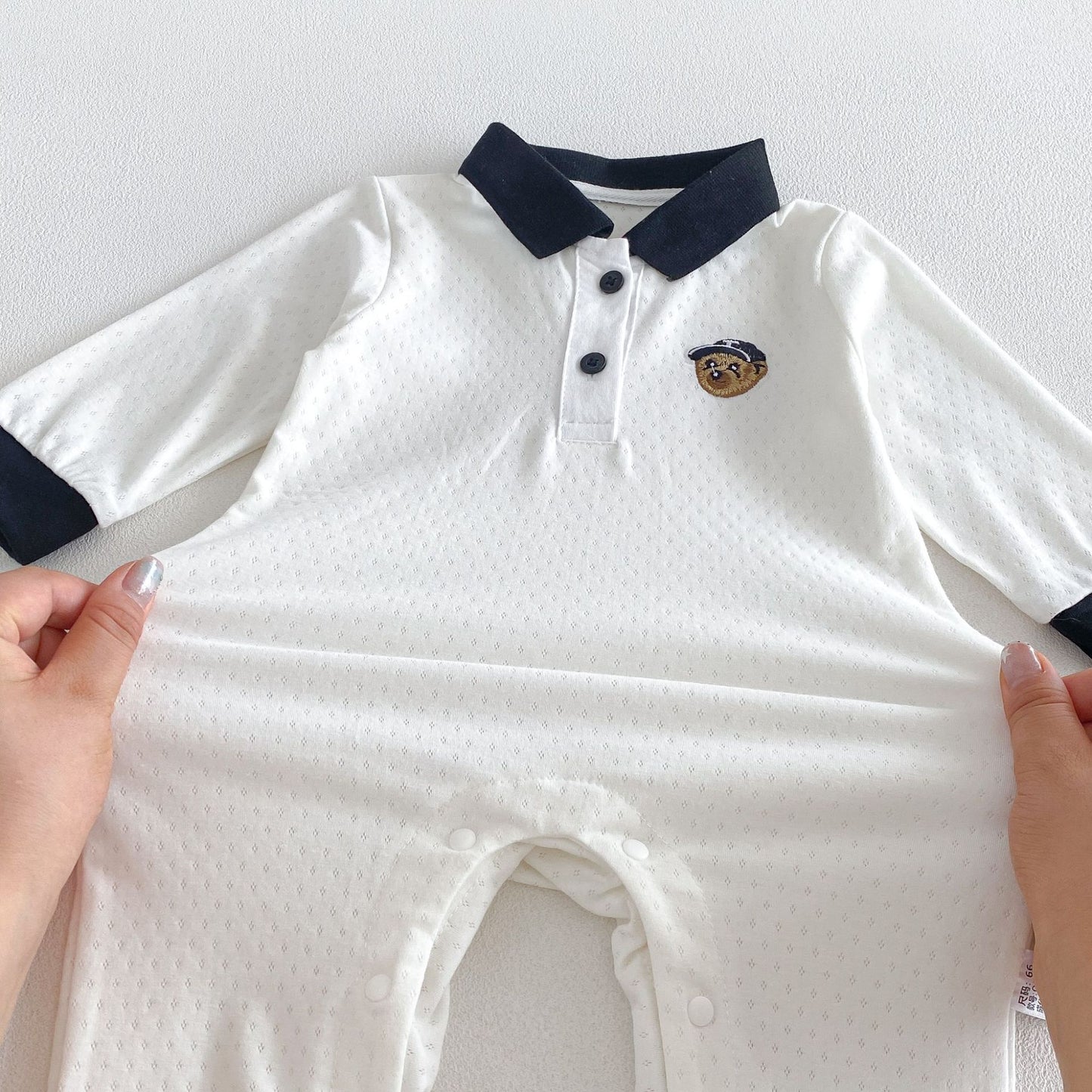 MyKids-USA® Autumn Arrival Baby Boys Long Sleeves Casual Turn-down Collar Rompers
