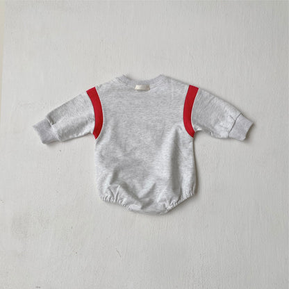 MyKids-USA® Autumn  Arrival Baby Kids Long Sleeves Apple and Letters Pattern Bodysuit