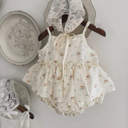 Summer Arrival Baby Girls Cute Sleeveless Floral Pattern Dress Design Onesies, MyKids-USA®, Baby One-Pieces, MyKids-USA - Size/Age - 66 (3-6M) - Color - Apricot -  -  - TR2505102252-A