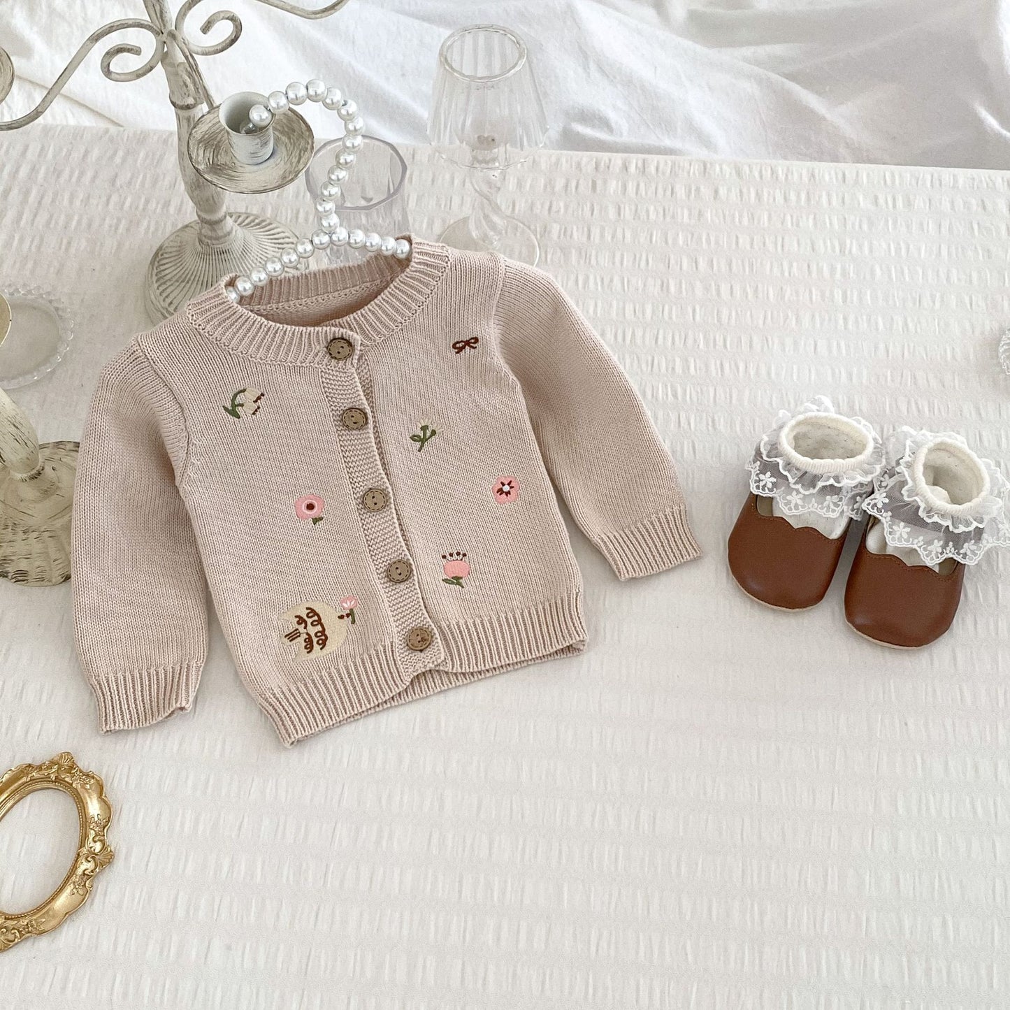 Autumn Arrival Baby Kids Girls Comfortable Floral Pattern Embroidered Knitted Long Sleeves Cardigan, MyKids-USA®, Baby & Toddler Outerwear, MyKids-USA -  -  -  -  -  -  - 