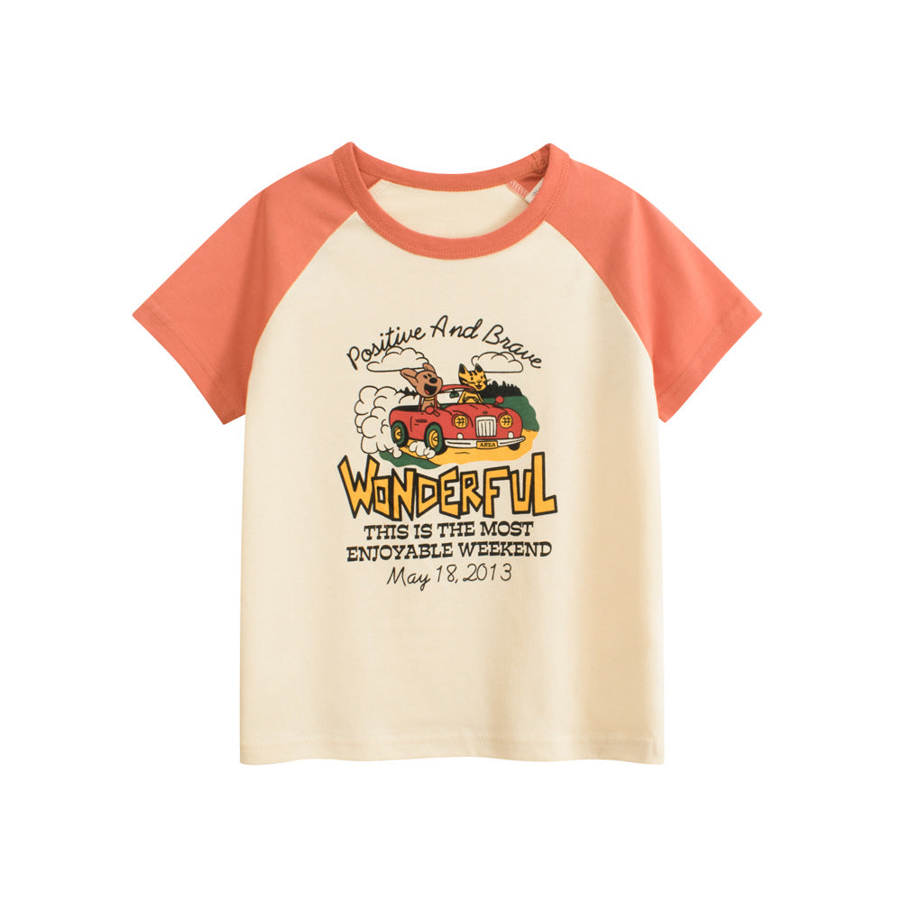 Boys' Cartoon and Letters Print Color | MyKids-USA – MyKids-USA®