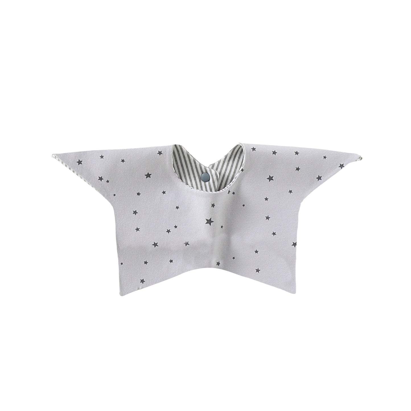 Adorable Geometric Pattern Snap-on Star Shaped Bib, MyKids-USA®, Bibs, MyKids-USA - Size/Age - S (0-3Y) - Color - Grey -  -  - TR2605011548-D.