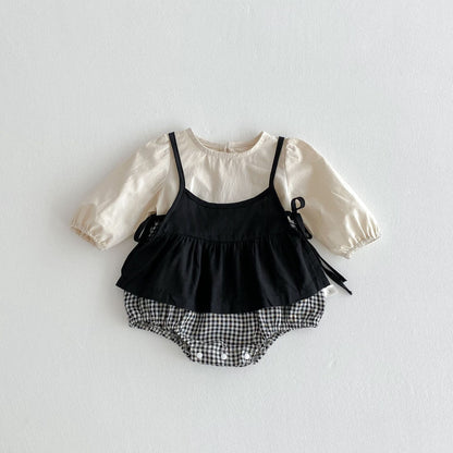 Autumn Arrival Baby Kids Girls Color Patchwork Long-sleeved Onesies and Dress – Princess Sister Matching Set, MyKids-USA®, Baby & Toddler Dresses, MyKids-USA -  -  -  -  -  -  - 