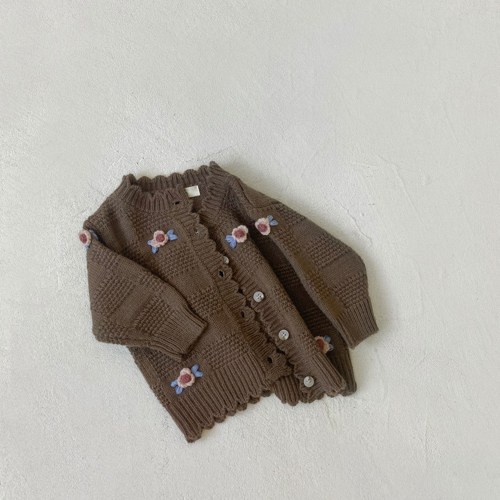 MyKids-USA® Arrival Spring and Autumn Baby Kids Girls Handmade Crochet Knit Cardigan