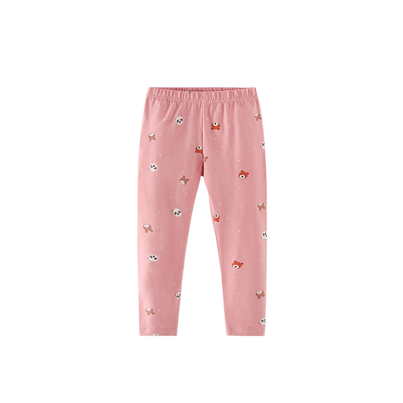 Autumn Arrival Baby Kids Girls Animals Cartoon Pattern Casual Pants, MyKids-USA®, Trousers, MyKids-USA - Size/Age - 100 (2-3Y) - Color - Pink -  -  - TR2509162241-A