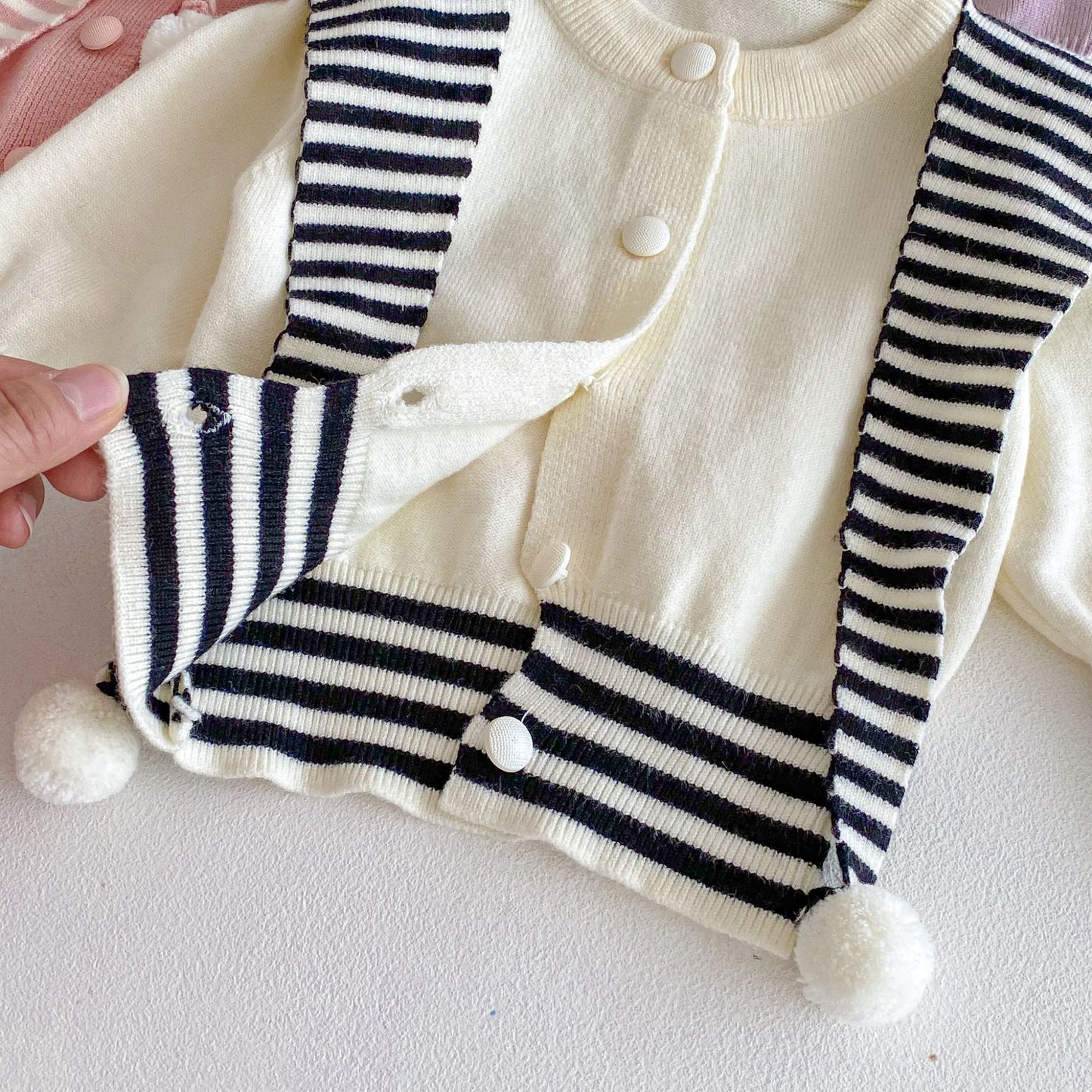 Winter and Autumn Baby Kids Girls Striped Long Sleeves Cardigan and Color Patchwork Pants Knitted Clothing Set, MyKids-USA®, Baby & Toddler Outfits, MyKids-USA -  -  -  -  -  -  - 