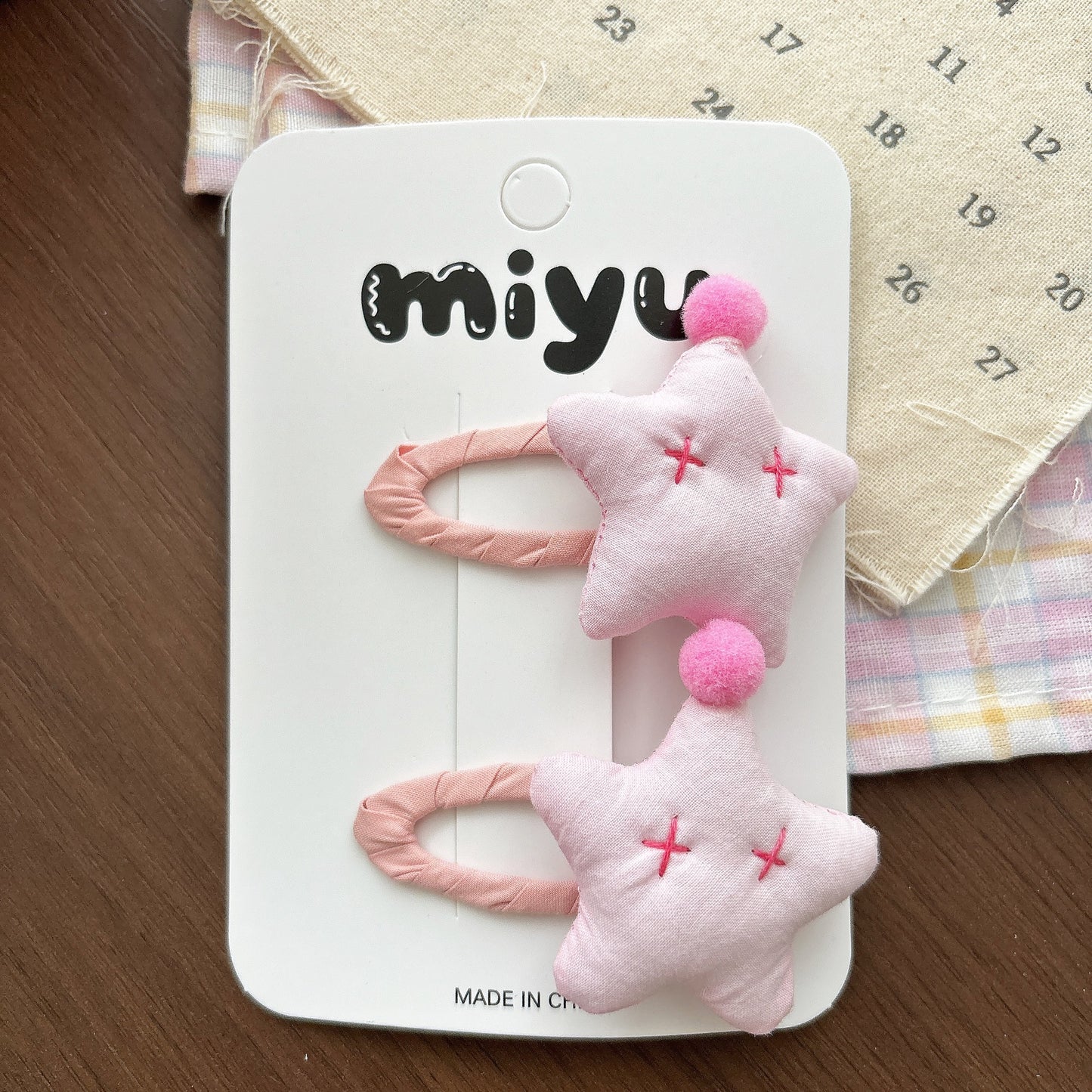 Collection of Star Shaped Hair Clips or Hair Ties, MyKids-USA®, Hair Pins, Claws & Clips, MyKids-USA - Size/Age - Average Size (0-12Y） - Color - Pink -  -  - TR2605022125-C.