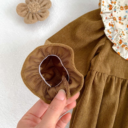 Autumn Hot Selling Baby Girls Vintage Floral Collar Long-sleeved Onesies and Dress – Princess Sister Matching Set, MyKids-USA®, Baby & Toddler Dresses, MyKids-USA -  -  -  -  -  -  - 