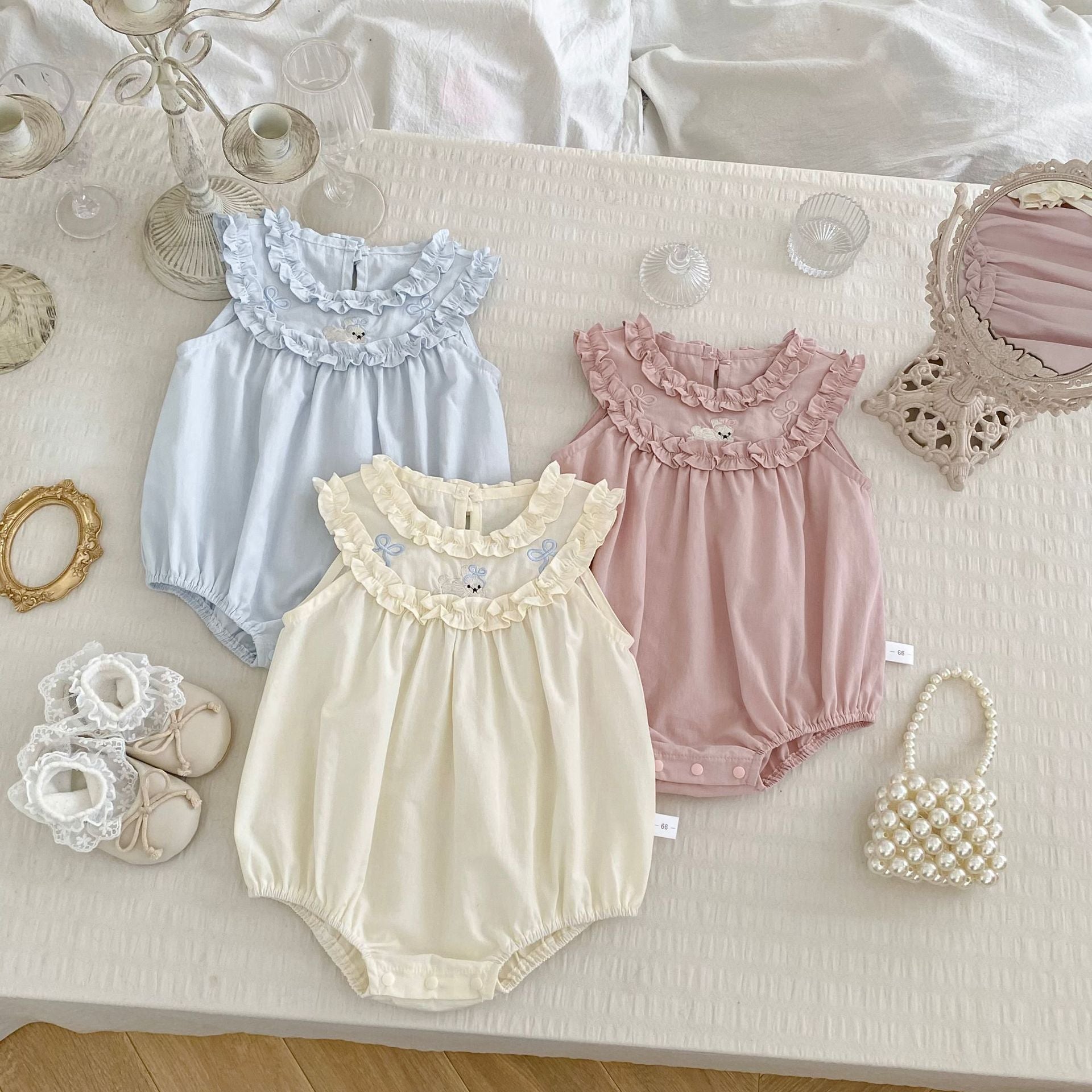 Summer Arrival Baby Girls Sleeveless Embroidery Pattern Bodyusit, MyKids-USA®, Baby & Children's One-Pieces, MyKids-USA -  -  -  -  -  -  - .